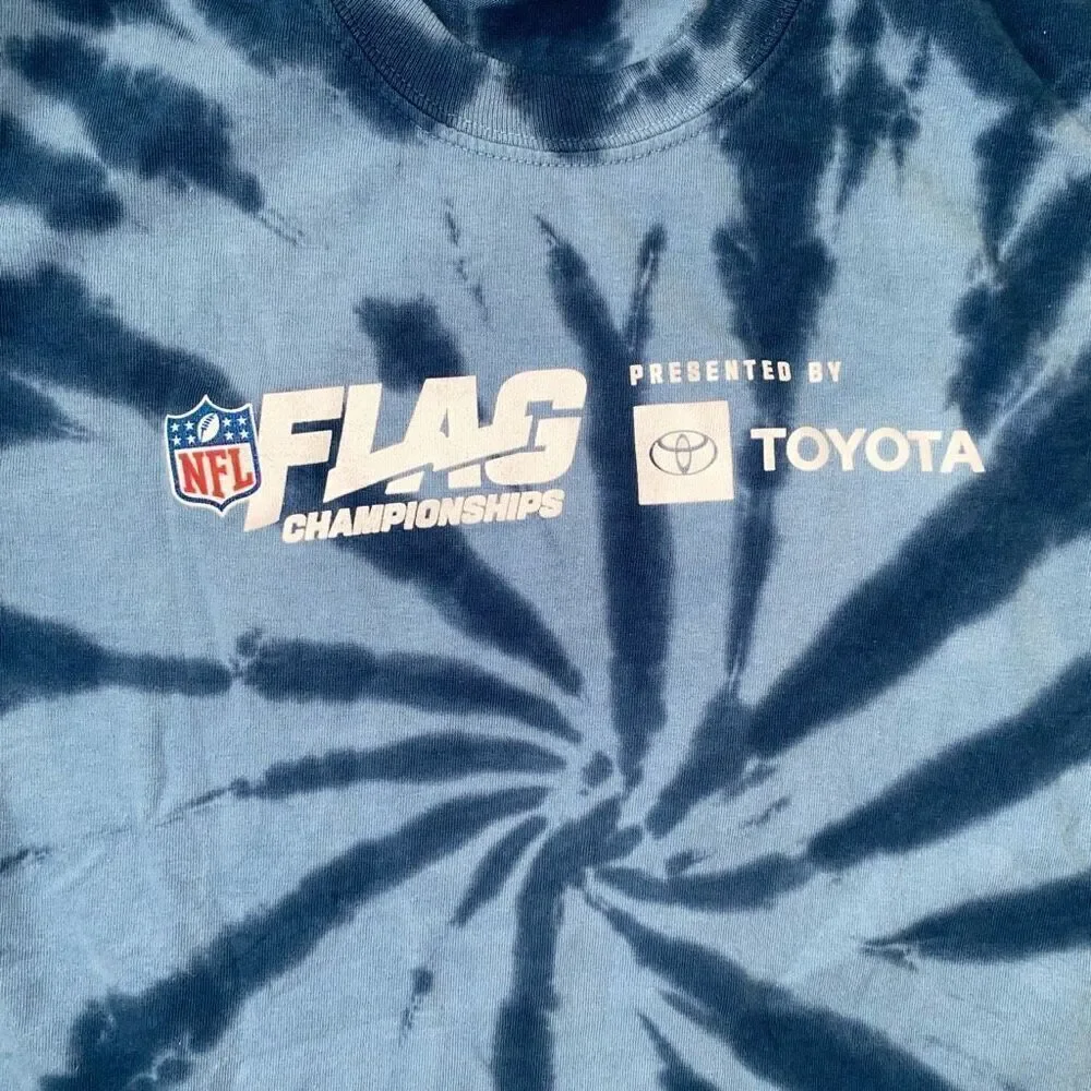 Port & Company youth L NFL flag football tie dye t-shirt